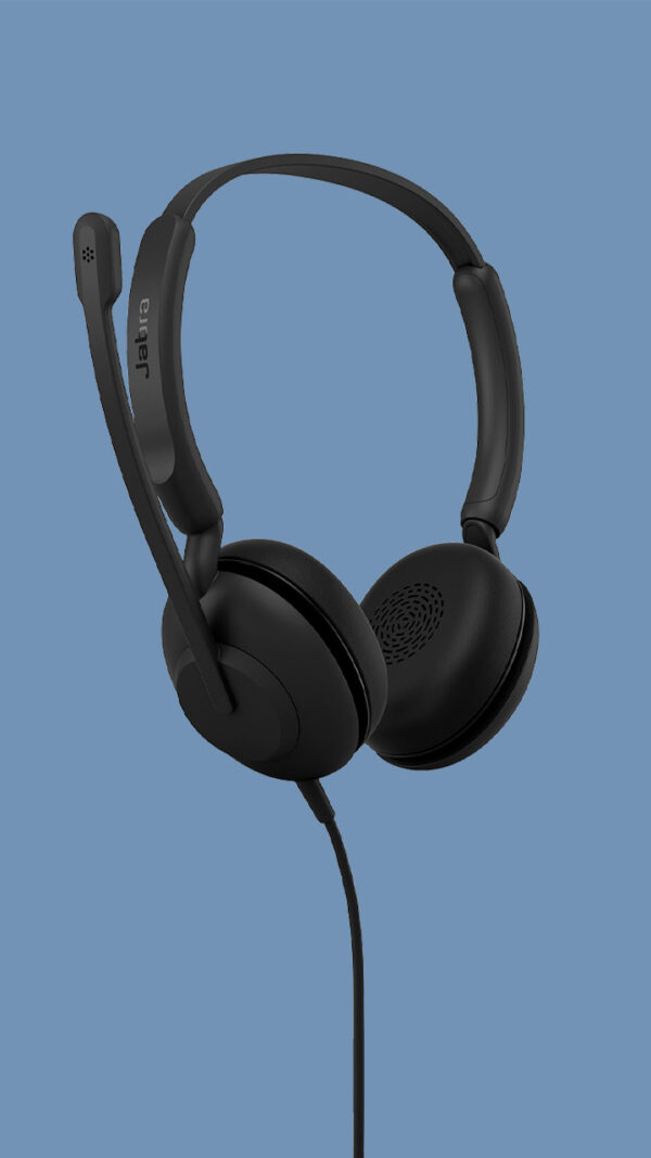 Jabra Evolve 10 Stereo USB-A Headset with Noise Cancelling Microphone - Black Leatherette | Professional Wired Office Headset